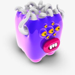 Cubed紫色的立方怪物cubedmonstersicons图标高清图片