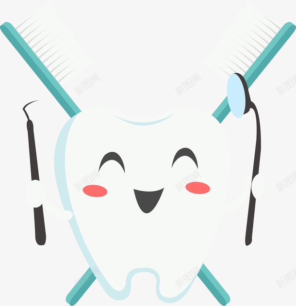 卡通牙齿装饰插画图标png_新图网 https://ixintu.com 卡通 卡通牙齿图标 牙科 牙齿 牙齿免抠png 装饰 设计