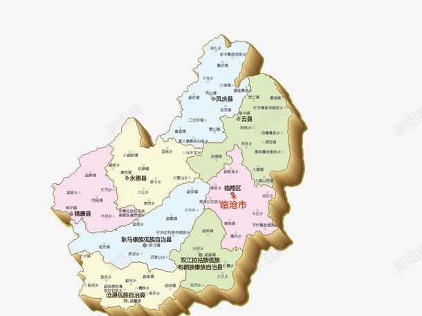 云南临沧地图png免抠素材_新图网 https://ixintu.com 临沧地图 云南 云南地图 云南省地图 地图