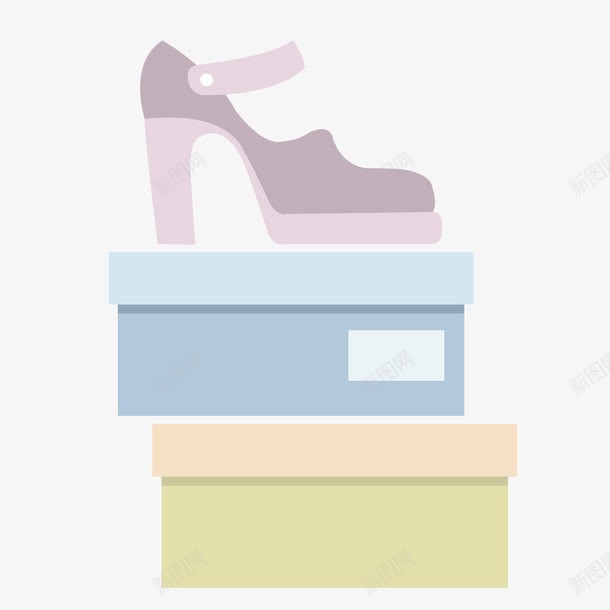 放在鞋盒上的高跟鞋png免抠素材_新图网 https://ixintu.com 鞋 鞋盒 高跟鞋
