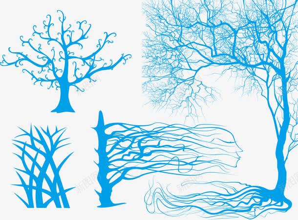 树png免抠素材_新图网 https://ixintu.com 手绘 树 树合辑 树根 矢量树 装饰树