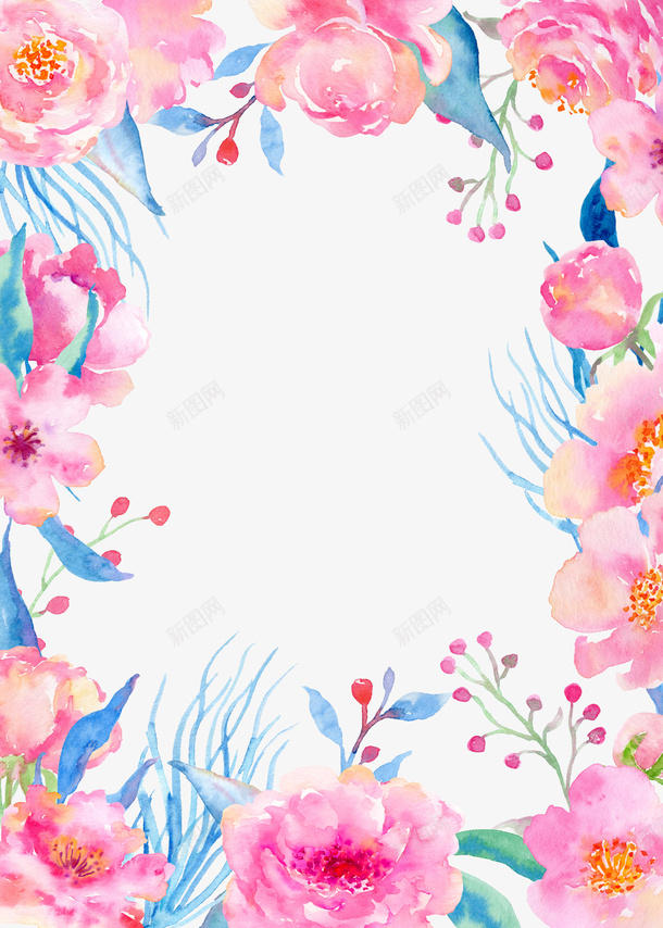 彩绘画装饰png免抠素材_新图网 https://ixintu.com 彩绘画 矢量装饰 花朵 装饰 鲜花