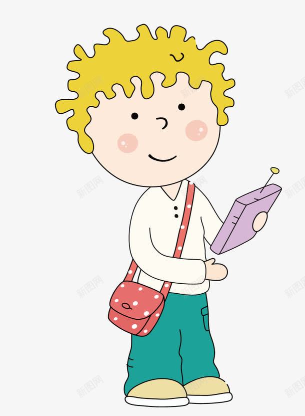 测量的小孩png免抠素材_新图网 https://ixintu.com 儿童 卡通 小人 小孩 测量 黄头发