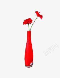 红色花瓶插花花朵png免抠素材_新图网 https://ixintu.com 插花 红色 花朵 花瓶