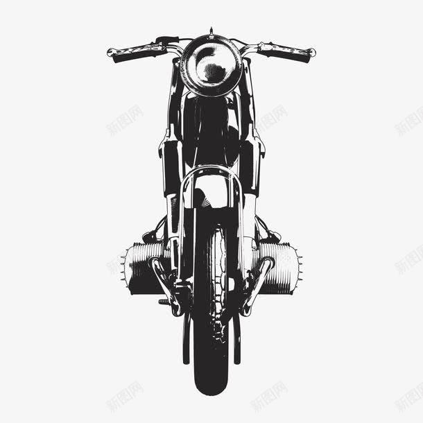 黑色摩托车png免抠素材_新图网 https://ixintu.com 出行 摩托车 黑色