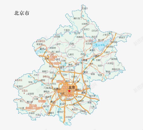 北京市区各地地图png免抠素材_新图网 https://ixintu.com 北京 北京地图 地图 地图图片