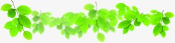 绿色卡通树叶美景手绘装饰素材