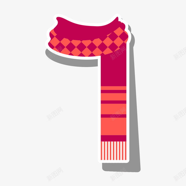 粉色的围巾png免抠素材_新图网 https://ixintu.com PNG图形 PNG装饰 围巾 手绘 粉色 装饰