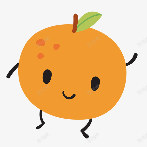 卡通橘子png免抠素材_新图网 https://ixintu.com 卡通 手绘 橘子 橘子小人 水果