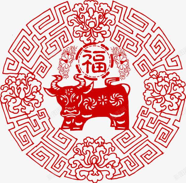 红色中国传统艺术剪纸png免抠素材_新图网 https://ixintu.com 中国 传统 剪纸 红色 艺术