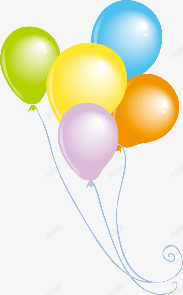 彩色卡通创意气球装饰亮光png免抠素材_新图网 https://ixintu.com 亮光 创意 卡通 彩色 气球 装饰