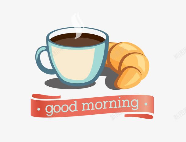 早餐面包咖啡png免抠素材_新图网 https://ixintu.com 咖啡 手绘 早餐 面包