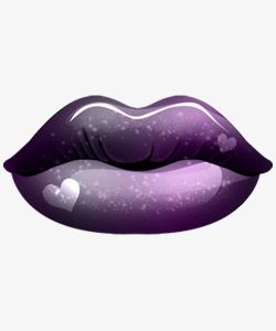 紫色嘴唇素材