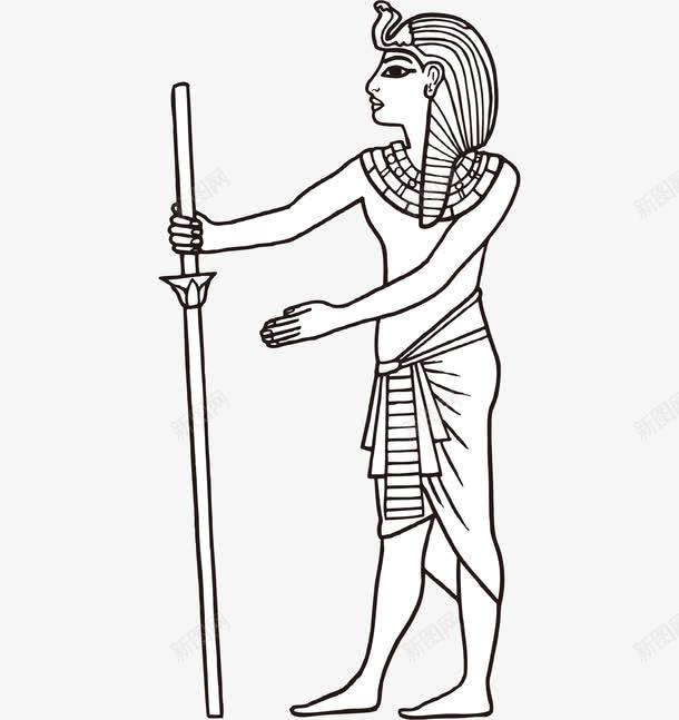 埃及神话人物png免抠素材_新图网 https://ixintu.com 一个人 平面 手绘 神话人物 线条人物 艺术作品