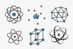 蓝黑图标Atomnium图标设置高清图片