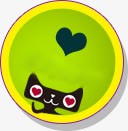 绿色创意圆形黑色天猫png免抠素材_新图网 https://ixintu.com 创意 圆形 绿色 黑色