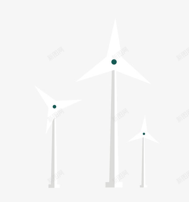 白色风力发电机png免抠素材_新图网 https://ixintu.com 白色风力发电机 矢量风力发电机 风力发电机