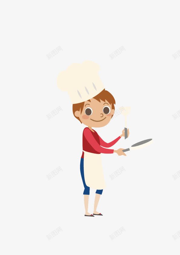 卡通女厨师png免抠素材_新图网 https://ixintu.com 卡通 厨娘 厨师 女厨师 烧饭