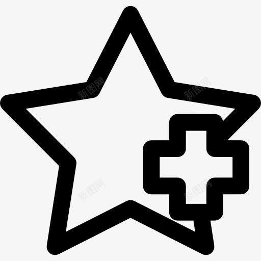 加星图标png_新图网 https://ixintu.com 加 形状 最喜欢的十字架 符号