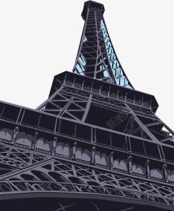 黑色的巴黎铁塔素材