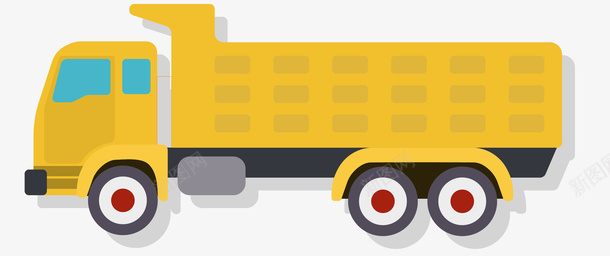 黄色卡通货运车png免抠素材_新图网 https://ixintu.com 卡车 卡通卡车 卡通货运卡车 卡通风格 矢量卡车 货运卡车 黄色