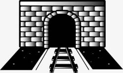 铁路隧道插图素材