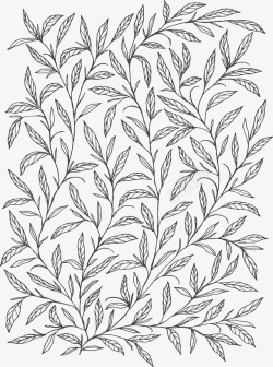 森系花纹办框手绘树叶花纹矢量图高清图片