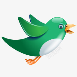 twitter绿色的小鸟图标图标