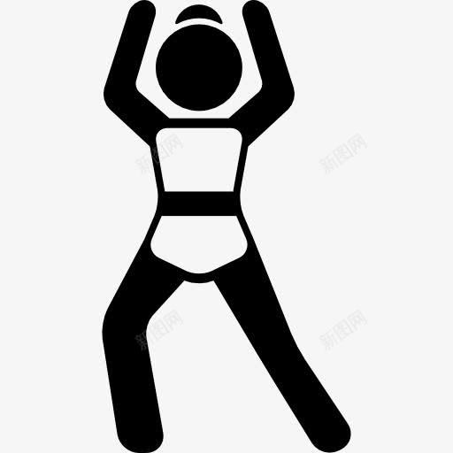 女孩拿起武器和伸展腿图标png_新图网 https://ixintu.com 体育 女人 平静 放松 瑜伽 运动