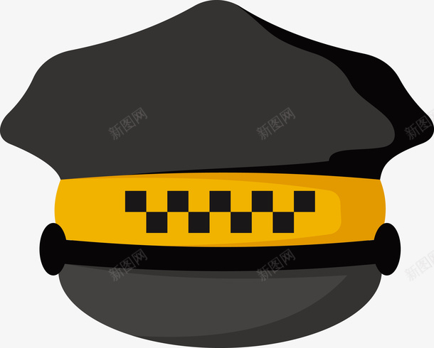 一顶黑色警察帽子矢量图eps免抠素材_新图网 https://ixintu.com 帽子 矢量帽子 矢量警帽 警察 警察帽子 黑色帽子 矢量图