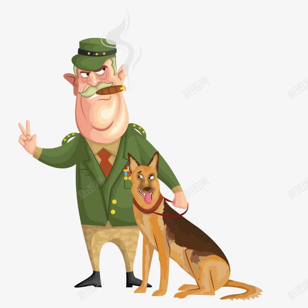 领着警犬的警察叔叔png免抠素材_新图网 https://ixintu.com 军犬 叔叔 忠犬 警察 警犬
