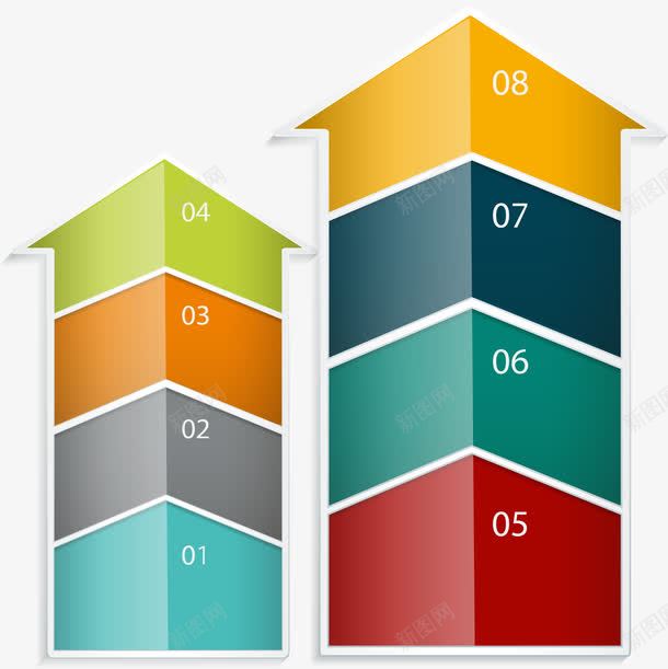 PPT元素png免抠素材_新图网 https://ixintu.com PPT 信息 元素 分类 商业 序列 标签 步骤 竖条 箭头