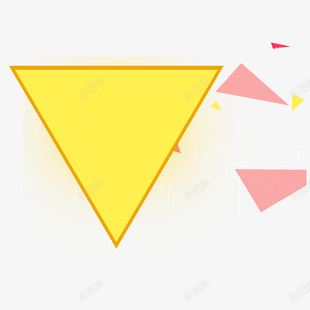 三角不规则图形psd免抠素材_新图网 https://ixintu.com 海报三角不规则图形