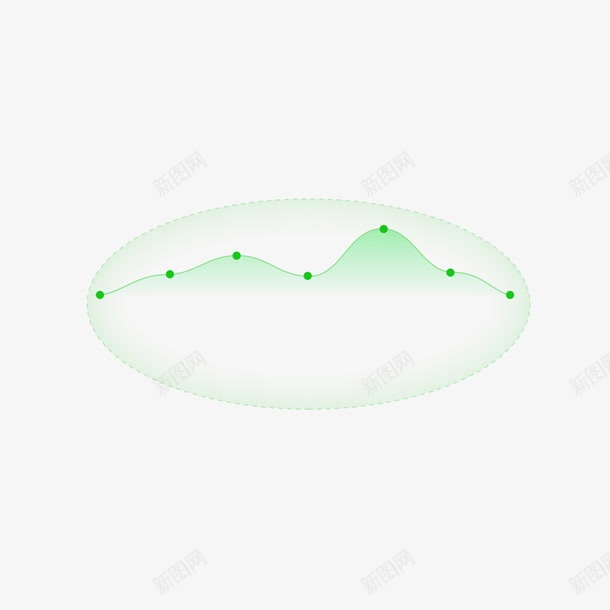 绿色椭圆点线效果元素png免抠素材_新图网 https://ixintu.com 免抠PNG 效果元素 椭圆 点线 绿色