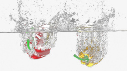落入水中落入水中的甜椒高清图片