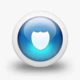 光滑的3d蓝盾图标png_新图网 https://ixintu.com 3d blue glossy shield 光滑的 盾 蓝色的