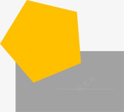 五边形黄色标题素材