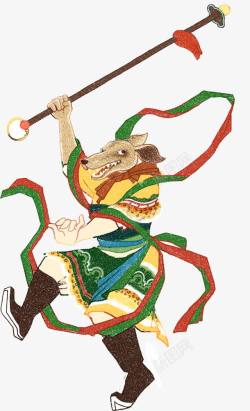 古典神仙手绘古典中式年画神仙高清图片