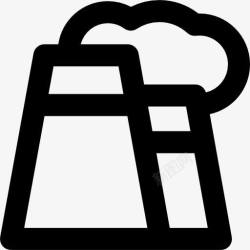 工业烟雾工厂图标高清图片