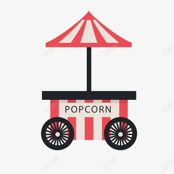 伞popcorn车png免抠素材_新图网 https://ixintu.com 可爱 车 轮子