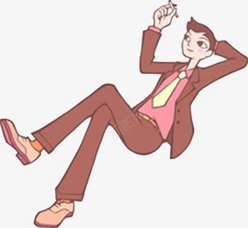 抽烟的男生png免抠素材_新图网 https://ixintu.com 卡通 手绘 抽烟 男生