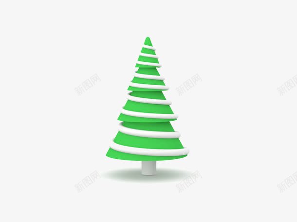 可爱圣诞树片png免抠素材_新图网 https://ixintu.com 圣诞节 树 绿色 节日