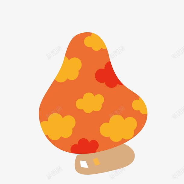 卡通蘑菇png免抠素材_新图网 https://ixintu.com 植物 花纹 蘑菇 黄色