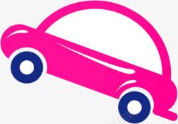 汽车免抠png紫色卡通手绘小汽车高清图片