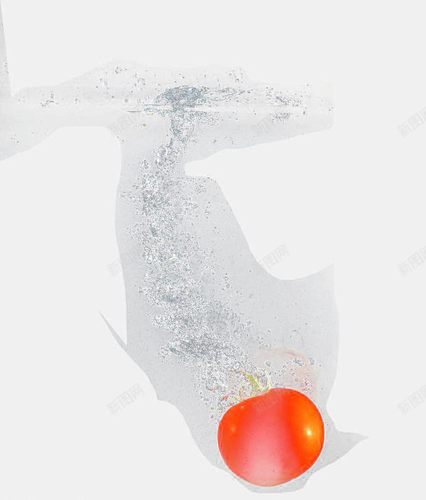 水中西红柿psd免抠素材_新图网 https://ixintu.com 水 水中西红柿 水果 番茄