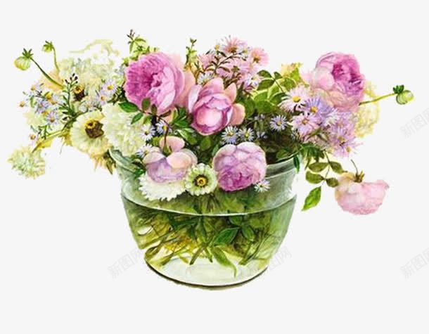 花瓶里的花png免抠素材_新图网 https://ixintu.com 植物 粉红色 花朵 花瓶 装饰素材