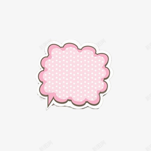卡通绘画框png免抠素材_新图网 https://ixintu.com 卡通绘画框 气泡框 波点 粉色