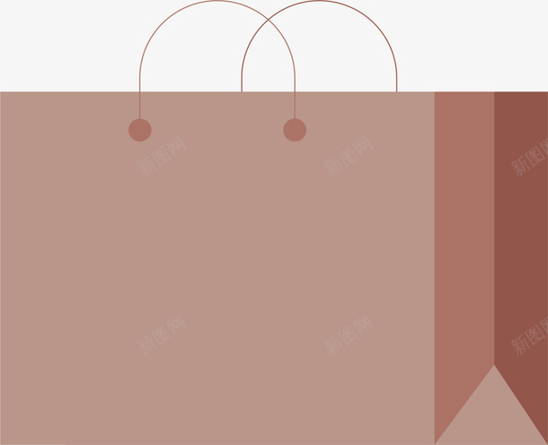 618购物节一个购物袋png免抠素材_新图网 https://ixintu.com 618购物节 一个购物袋 买东西 手提袋 棕色购物袋 纸袋子