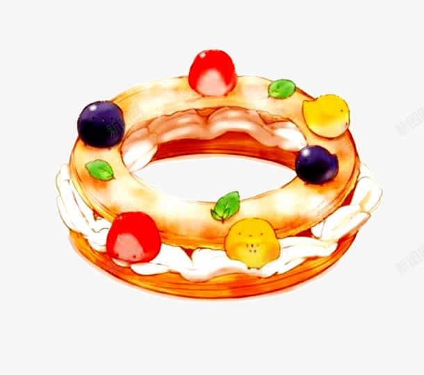可爱手绘食物png免抠素材_新图网 https://ixintu.com 创意 卡通手绘食物 甜甜圈 甜食