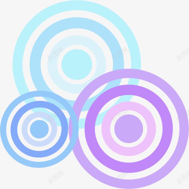 彩色多层圆形重叠png免抠素材_新图网 https://ixintu.com 圆形 彩色 重叠